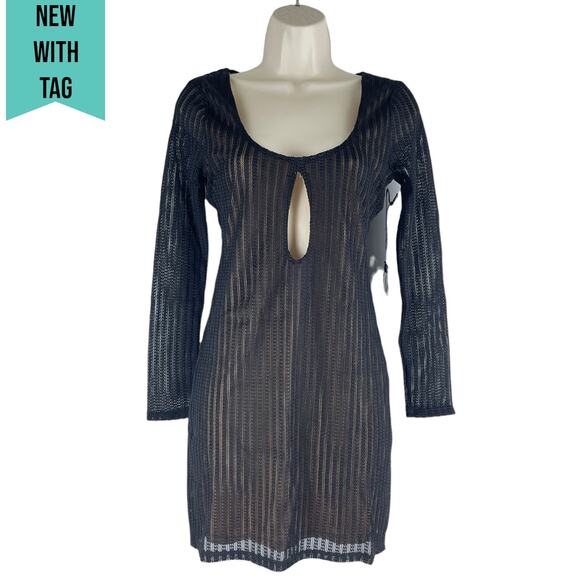 Privacy Please Opal Mini Dress Keyhole Bodycon Black Size S - Picture 1 of 9